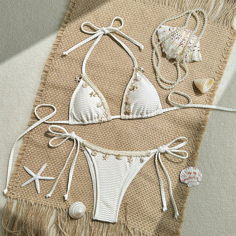 Damen Triangel-Bikini mit zarten floralen Akzenten Echo Archiv