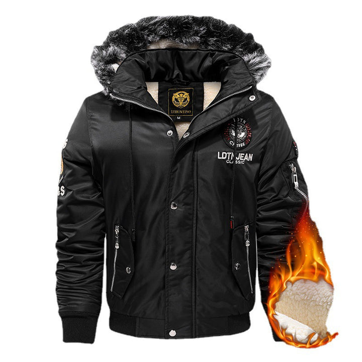 Herren nan gefütterte Winterparka mit Teddyfutter, Kunstfellkapuze und multiplen Reißverschlusstaschen Echo Archiv