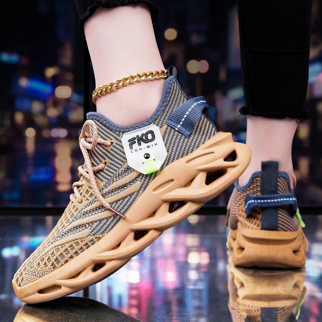 Herren nan leichter Strick-Sneaker mit nahtlosem Sockenschaft, atmungsaktivem Mesh-Obermaterial und innovativer hohlgeformter EVA-Dämpfung Echo Archiv