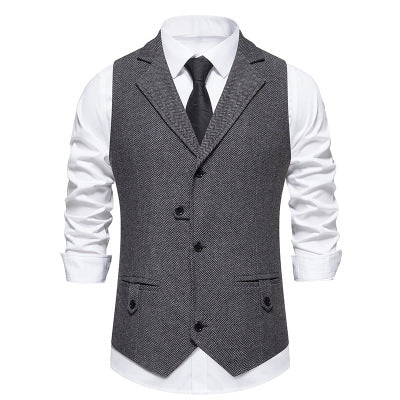 Herren elegante Weste mit modernem Hahnentritt-Muster Echoarchiv