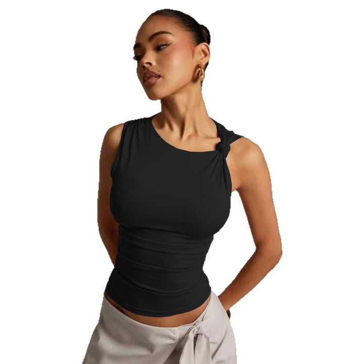 Damen Elegantes Tanktop mit asymmetrischem Design und raffinierten Knotelementen Echo Archiv
