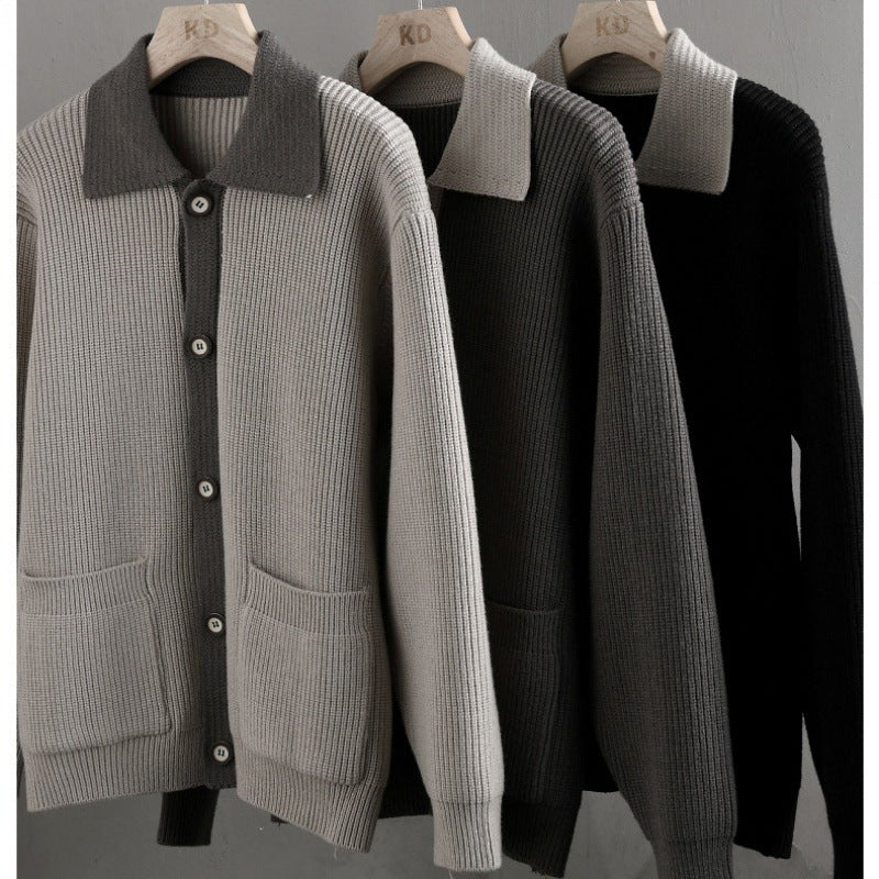 Damen entspannte Strickjacke mit innovativem Schnitt und praktischen Taschen Echoarchiv