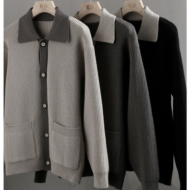 Damen entspannte Strickjacke mit innovativem Schnitt und praktischen Taschen Echoarchiv