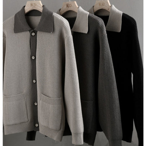Damen entspannte Strickjacke mit innovativem Schnitt und praktischen Taschen Echoarchiv