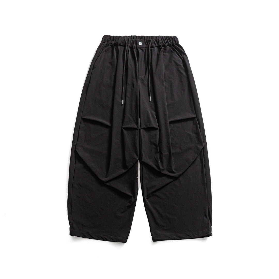 Damen Weite Cropped-Cargo-Culotte mit Tunnelzugbund und Falten-Detail Echoarchiv