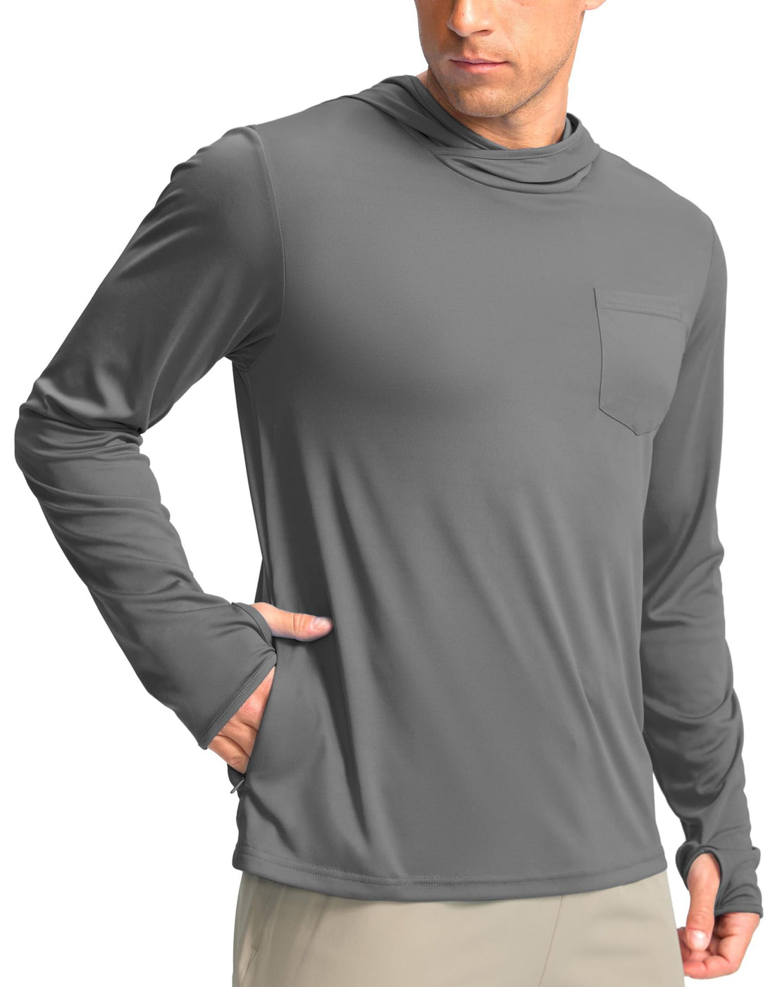 Herren Funktionsshirt mit Kapuze und Taschen – Avelline