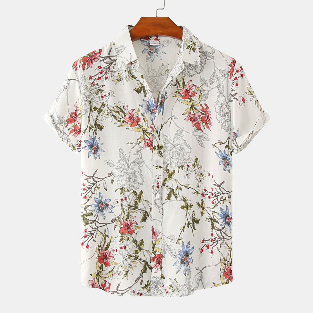 Echoarchiv | Floral kurzärmeliges Blumenhemd Männer