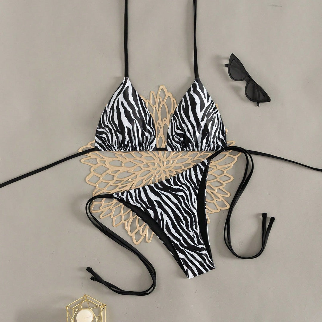 Damen Triangel-Bikini in auffälligem Tiermuster Echo Archiv