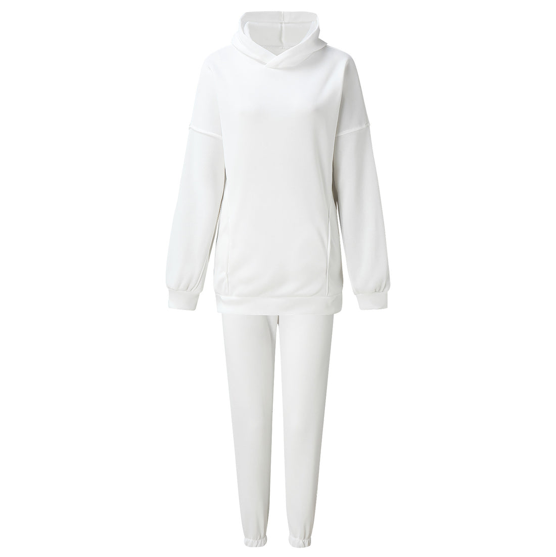 Damen oversized Kapuzen-Loungewear-Set mit extragroßer Kapuze und taillierter Jogginghose – Auréline