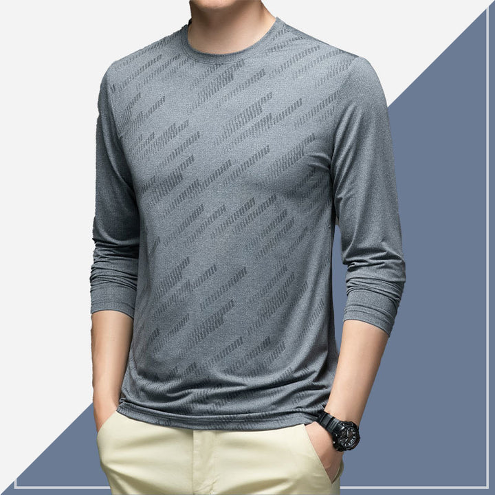Herren Atmungsaktives Langarmshirt mit innovativer Textur Echoarchiv