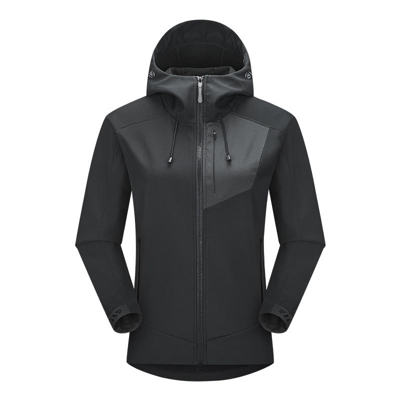 Herren Softshell-Trekkingjacke mit Kapuze atmungsaktiv winddicht dehnbar Echoarchiv