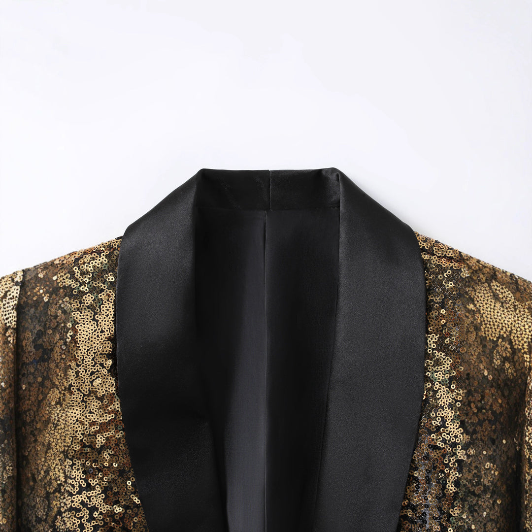 Herren Glamouröser Pailletten-Sakko Echoarchiv
