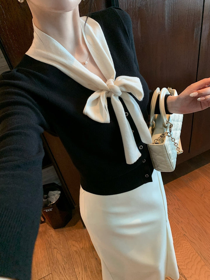 Damen Elegante und stilvolle Bluse mit Schleifendetail Echoarchiv