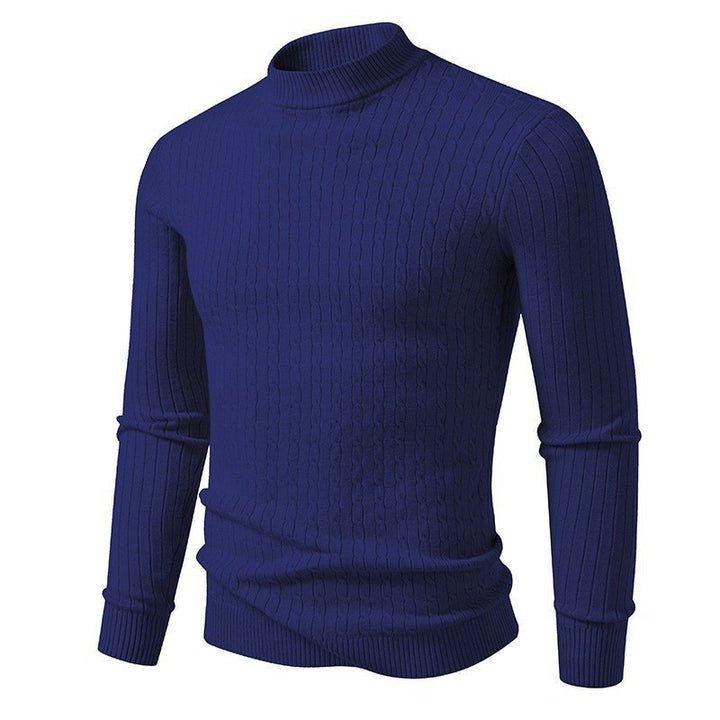 Herren Rollkragenpullover aus strukturiertem Strickmaterial Echoarchiv