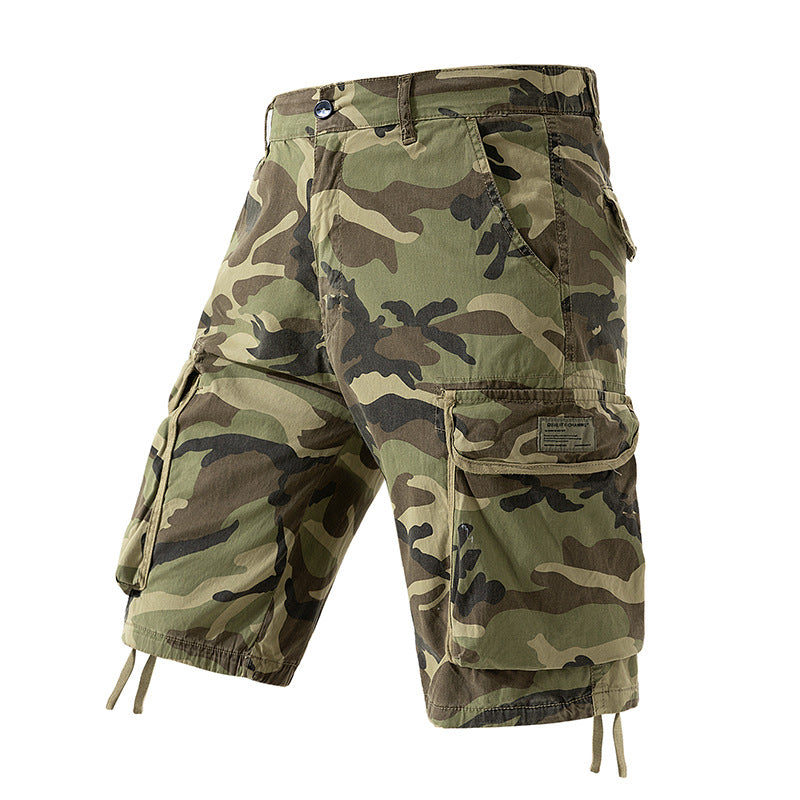 Herren Cargoshorts im lässigen Camouflage-Design mit multifunktionalen Taschen Echoarchiv