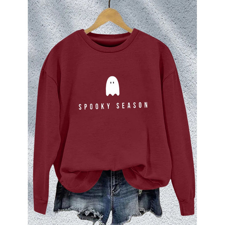 Unisex nan lässiges Halloween Sweatshirt mit Gespenst-Print und Oversize-Schnitt Echo Archiv