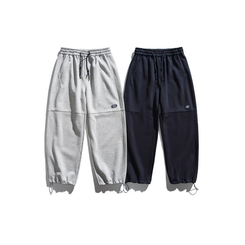 Unisex Lockere Cargo-Jogginghose mit Kordelzug, Knieabnähern und verstellbarem Saum Echoarchiv