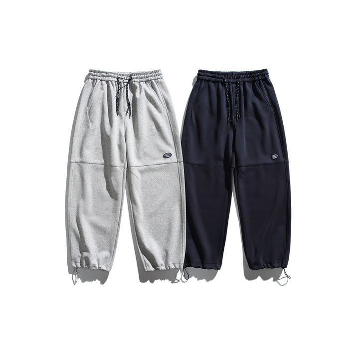 Unisex Lockere Cargo-Jogginghose mit Kordelzug, Knieabnähern und verstellbarem Saum Echoarchiv