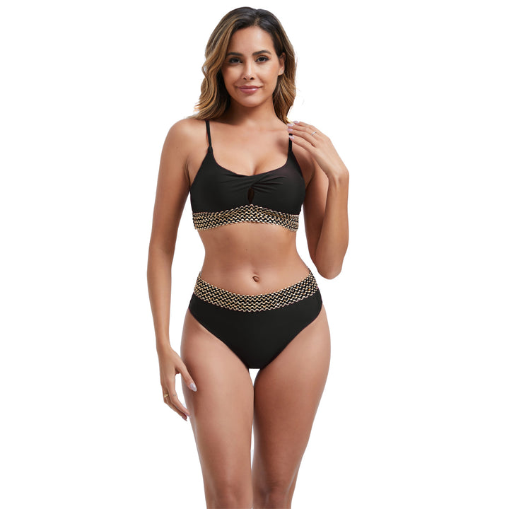 Damen Hochtailliertes Bikini-Set mit modischen Akzentdetails Echo Archiv
