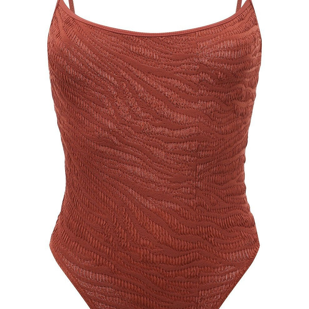 Damen Einteiliger Badeanzug mit strukturiertem Zebra-Muster Echo Archiv