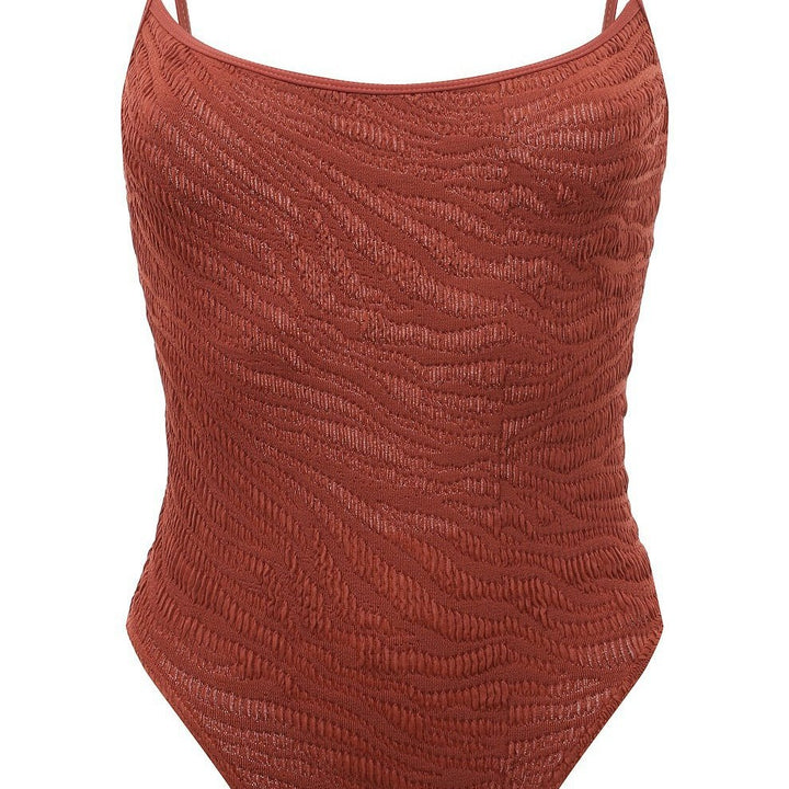 Damen Einteiliger Badeanzug mit strukturiertem Zebra-Muster Echo Archiv