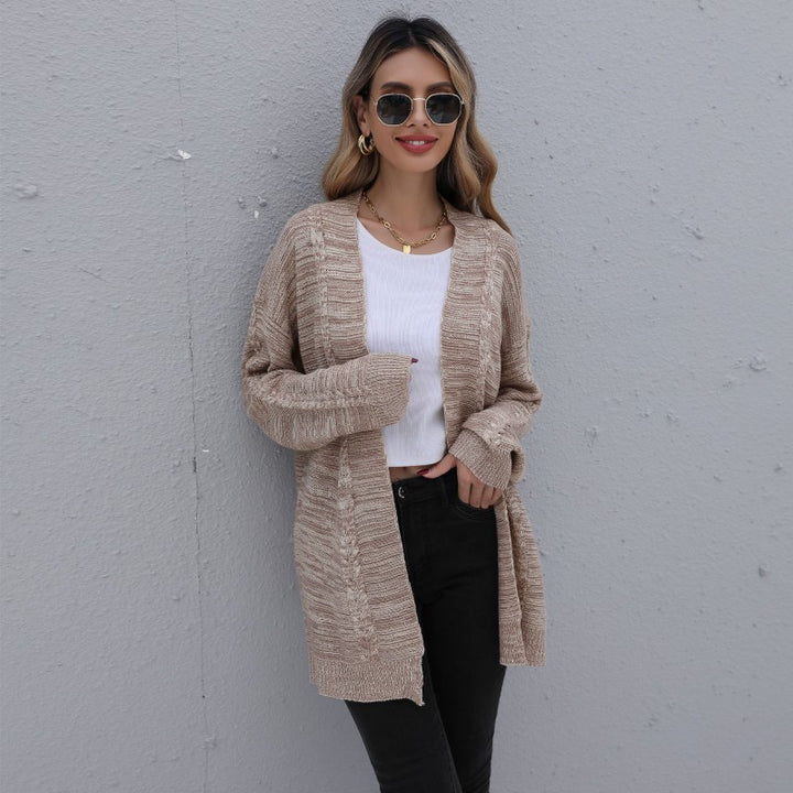 Damen Modischer Strickcardigan mit lockeren Ärmeln Echo Archiv