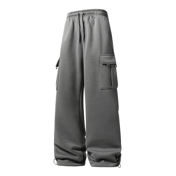 Herren Weite Cargo-Jogginghose mit Thermofleece, Tunnelzugbund & verstellbaren Beinabschlüssen Echoarchiv