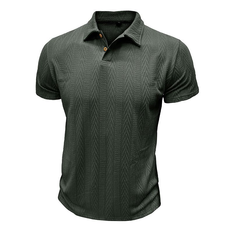 Herren Stilvolles kurzärmliges Poloshirt mit strukturiertem Design Echoarchiv