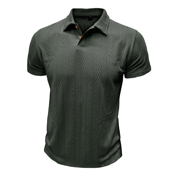 Herren Stilvolles kurzärmliges Poloshirt mit strukturiertem Design Echoarchiv