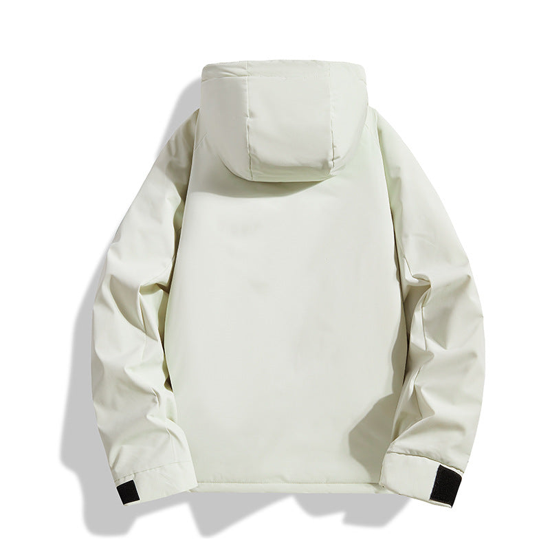 Herren Isolierte Kapuzen-Fieldjacke mit gesteppter Thermofütterung, winddichter Hülle & Utility-Taschen Echoarchiv