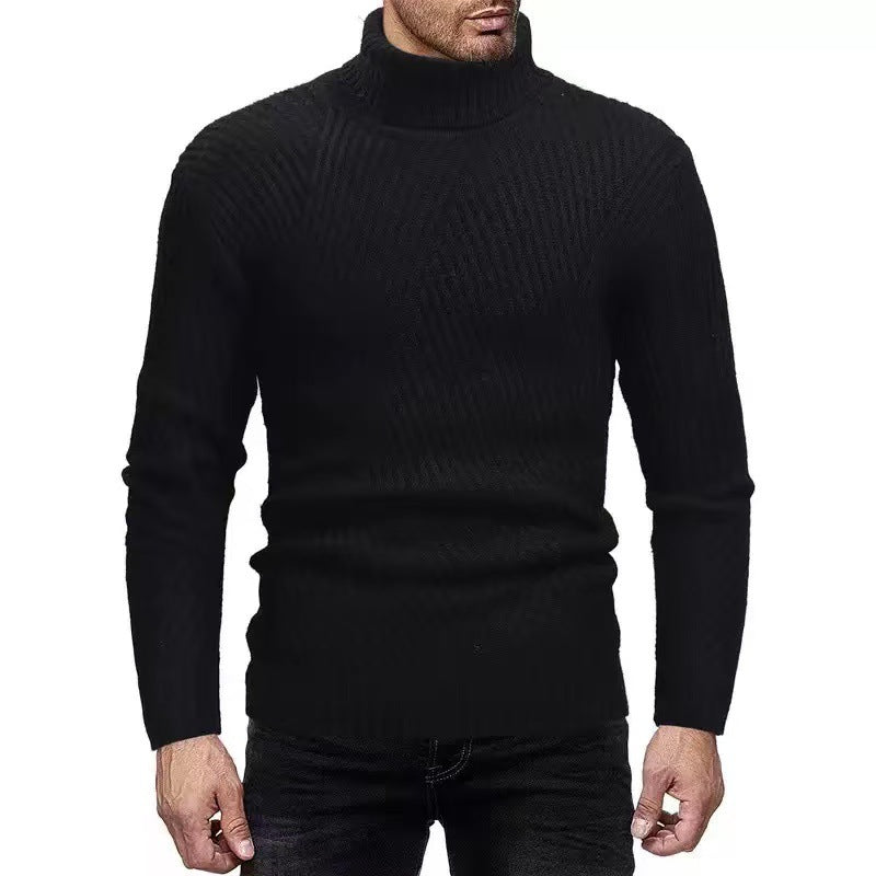 Herren Rollkragenpullover mit gerippter Struktur Echoarchiv