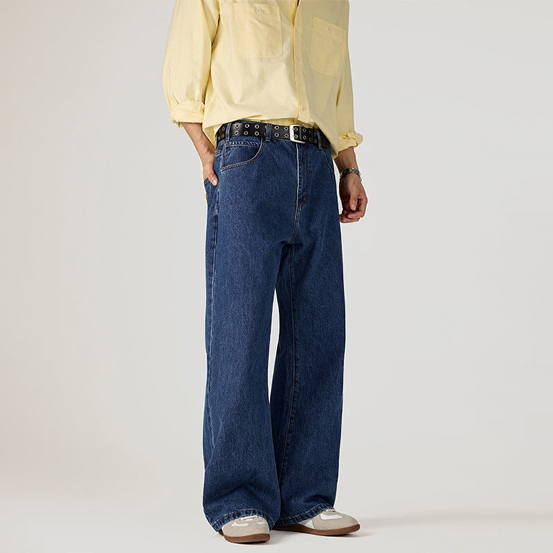 Herren Weit geschnittene Denim-Palazzo-Hose mit fließendem Beinverlauf Echo Archiv