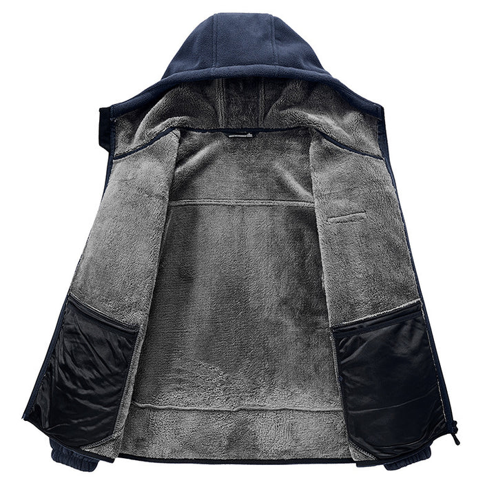 Herren Thermo-Fleece-Hoodie mit isolierendem Sherpa-Besatz und verdeckten Reißverschlusstaschen Echo Archiv