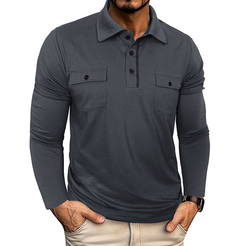 Herren Poloshirt mit modischen Taschen Echoarchiv