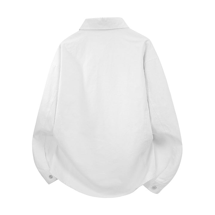 Herren Oversize Hemdjacke im Worker-Stil mit schrägen Reißverschlusstaschen und Druckknopfleiste Echo Archiv