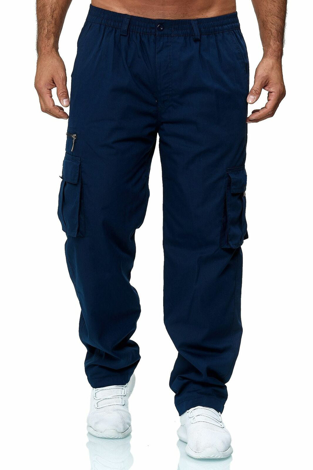 Herren Cargo-Hose mit multifunktionalen Taschen und elastischem Bund Echoarchiv