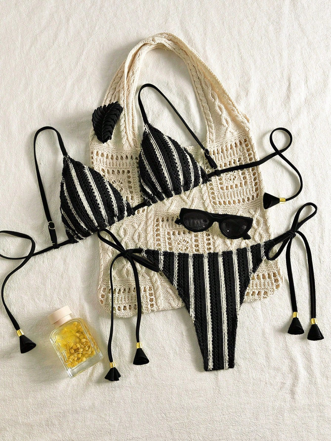 Damen Strappy Bikiniset mit verstellbaren Trägern Echo Archiv