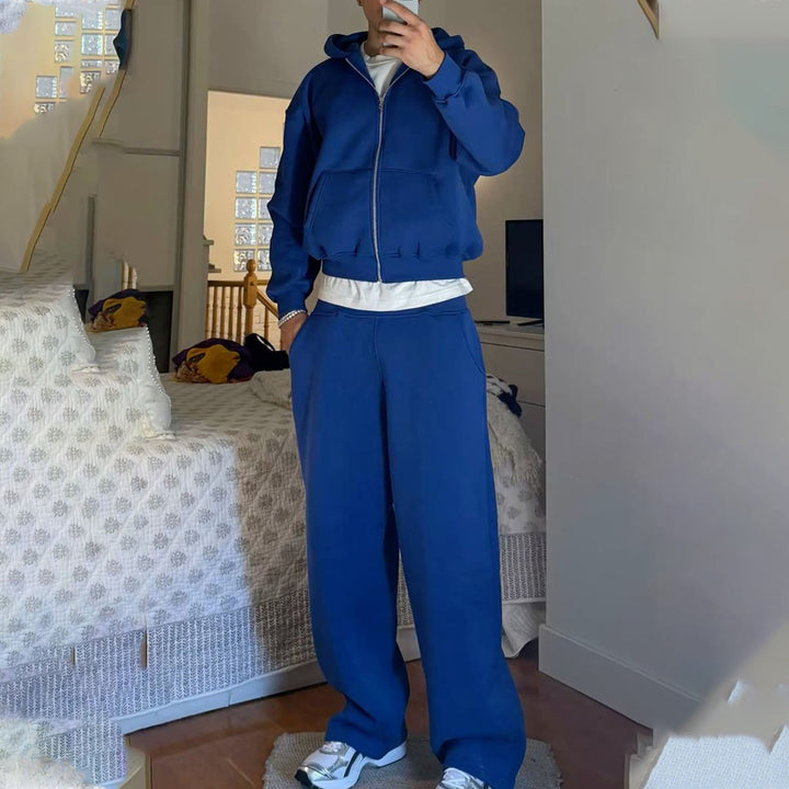 Herren Oversize Zip-Hoodie und Relaxed Sweatpants Set – Cavarno