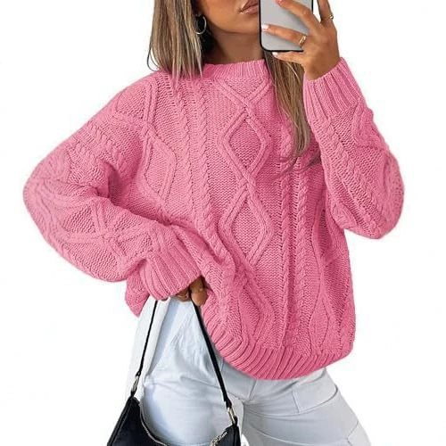 Damen Grobstrickpullover im Zopfmuster mit lässigem Oversize-Schnitt Echo Archiv