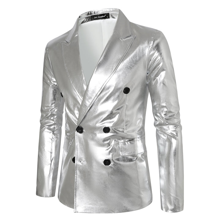 Herren schimmernder doppelreiher Blazer Echoarchiv