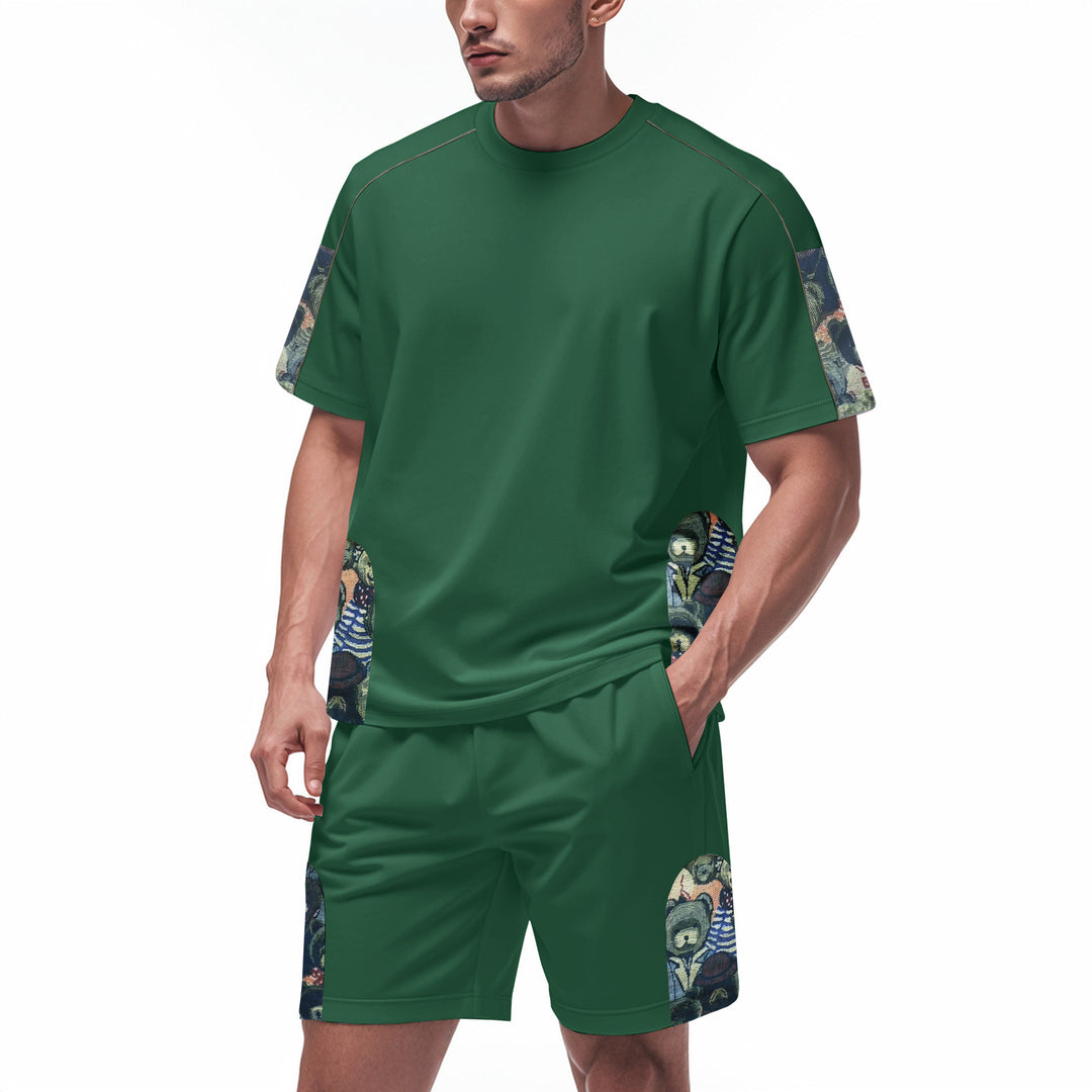 Herren Sportliches Freizeitset mit stylischem Print Echoarchiv