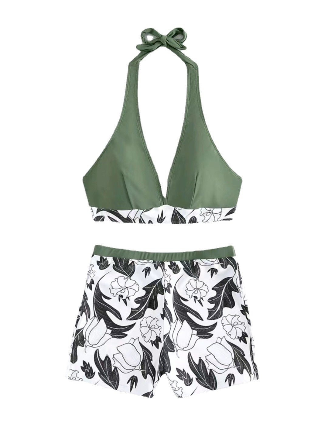 Damen Triangel-Bikini mit floralem Shorts-Design Echo Archiv