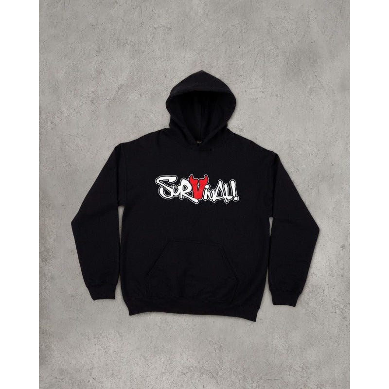 Unisex nan Kapuzensweatshirt mit Used-Frontdruck und Kängurutasche Echo Archiv