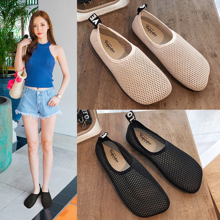 Damen Atmungsaktive Mesh-Slipper mit elastischem Einstieg und rutschfester Laufsohle Echo Archiv