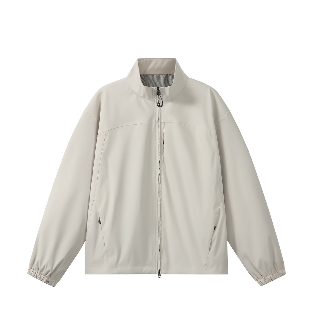 Unisex Leichte, Packbare Funktionsjacke im Oversize-Boxy-Schnitt mit Stehkragen Echoarchiv