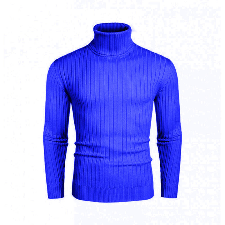 Herren eleganter Rollkragenpullover aus feinem Rippenstrick Echoarchiv