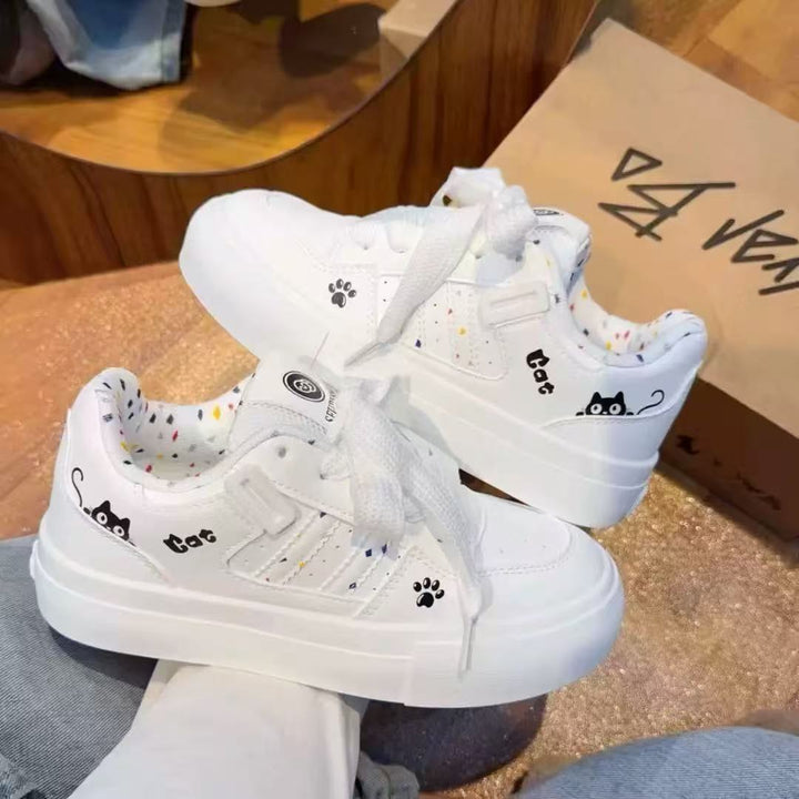 Damen Trendige Plattform Sneakers mit modischen Tiermotiven Echo Archiv