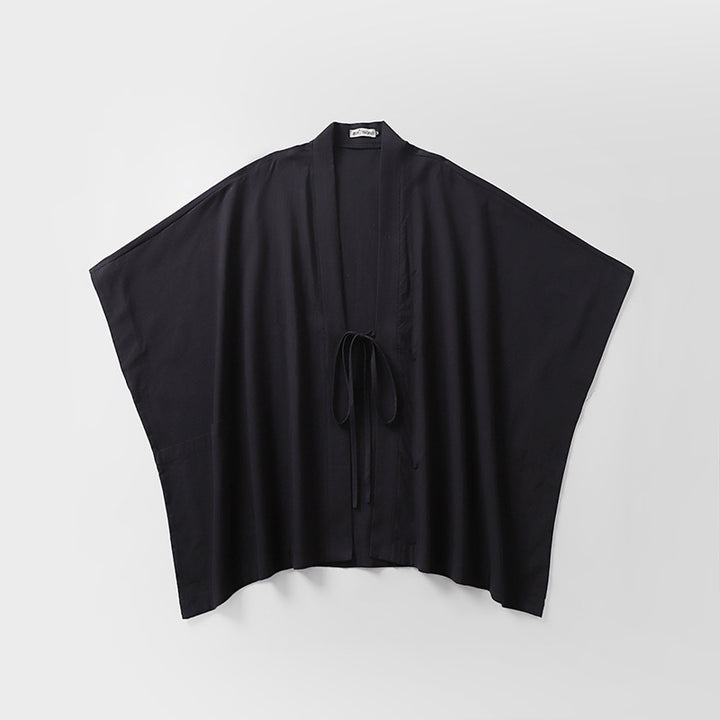 Damen Oversize Kimono-Cardigan mit Bindegürtel und Eingrifftaschen Echoarchiv