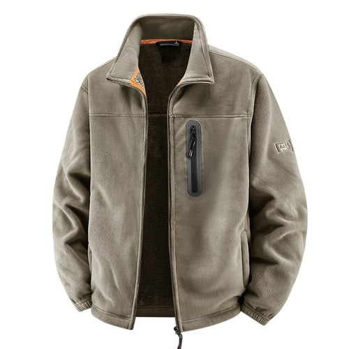 Herren Thermo-Fleece-Outdoorjacke mit Teddy-Innenfutter, Brustreißverschluss & windabweisender Oberfläche Echoarchiv