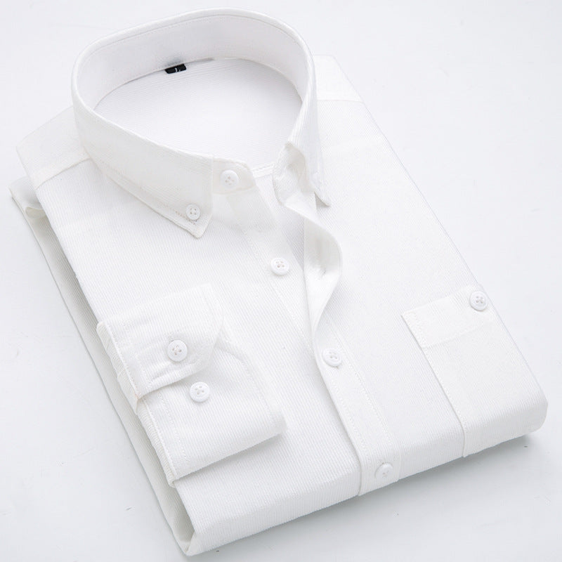 Herren Cord-Hemden mit button-down Kragen und aufgesetzter Brusttasche Echoarchiv